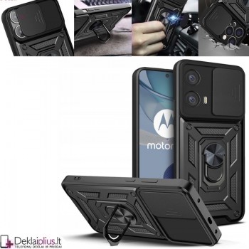 5in1 smūgiams atsparus dėklas su žiedu ir kameros apsauga (Motorola Moto G73)